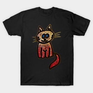 Smiling kitty in chocolate colours T-Shirt